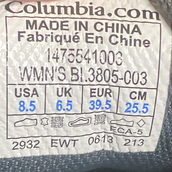 Columbia women’s Whitney Ridge low hiking boots size 8.5 gray blue Techlite - Picture 4 of 11